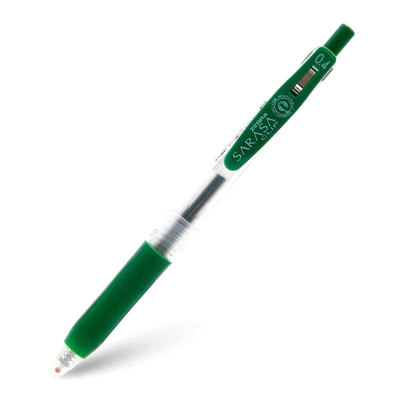 Zebra Sarasa Clip Gel Pen - 0.4 mm - Green