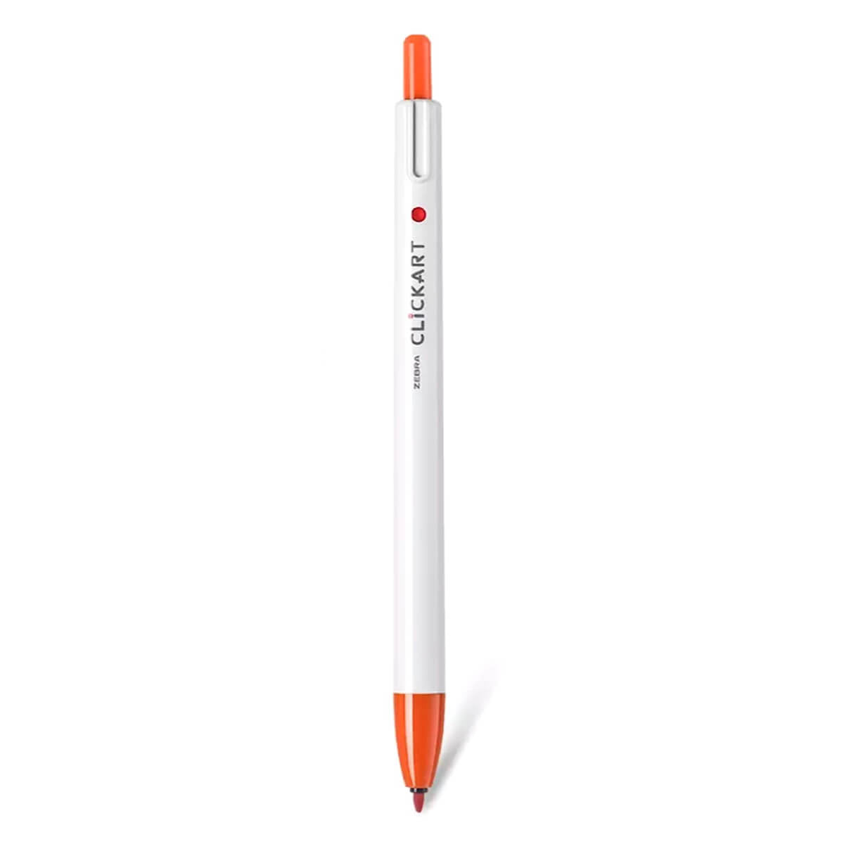 Zebra ClickArt Retractable Marker Pen - Red Orange – Stationery Space
