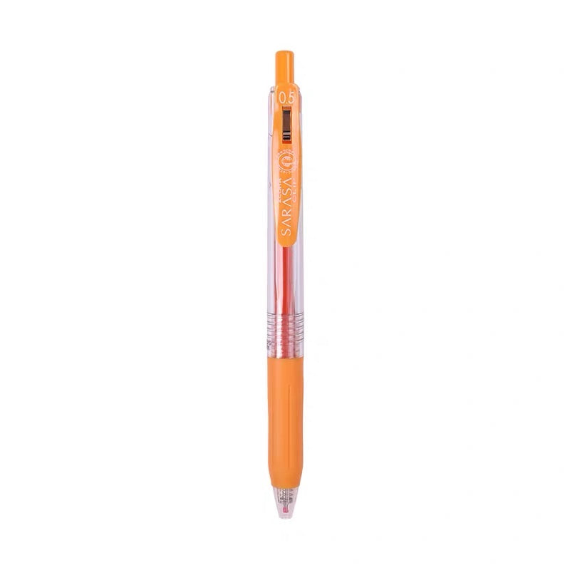 Zebra Sarasa Push Clip Gel Pen - 0.5 mm - Orange – Stationery Space