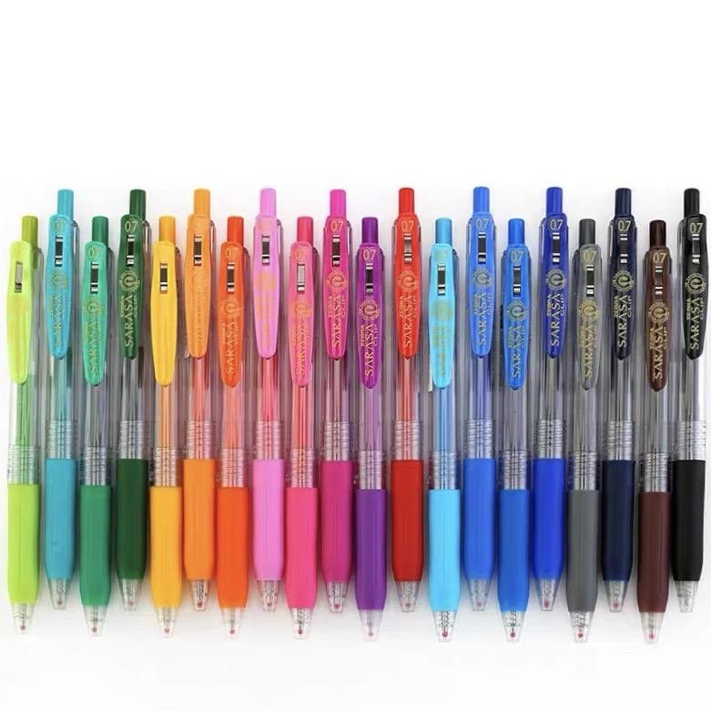 Zebra Sarasa Push Clip Gel Pen - 0.7 mm - 20 Color Bundle – Stationery Space