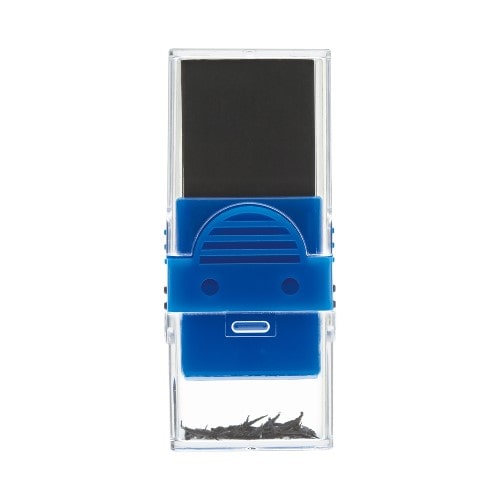 Clutter Eraser Poppy Blue RE044BL disassembled view showing internal mechanism and blue components