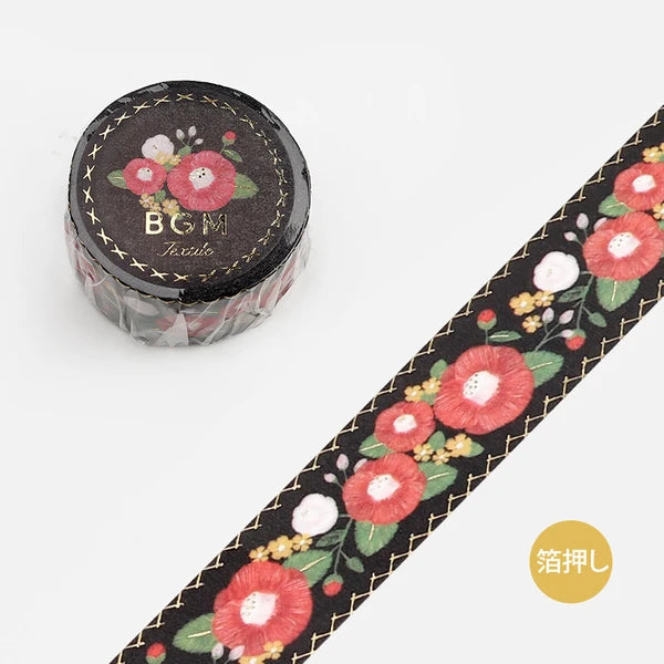 BGM Masking Tape - Embroidery Ribbon - Camellia