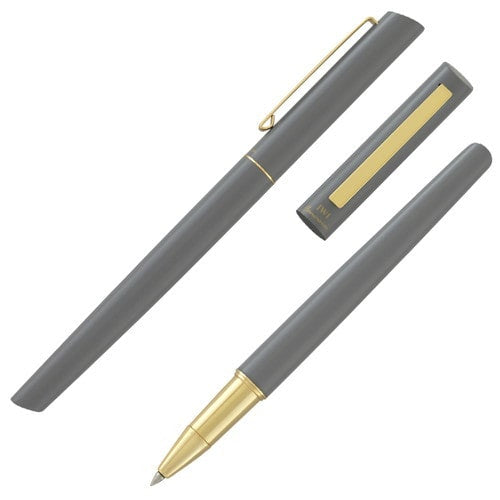 インターアクト Rollerball Pen IWI Consistency Color Rollerball Misty Grey 0.6mm pen with cap and refill displayed