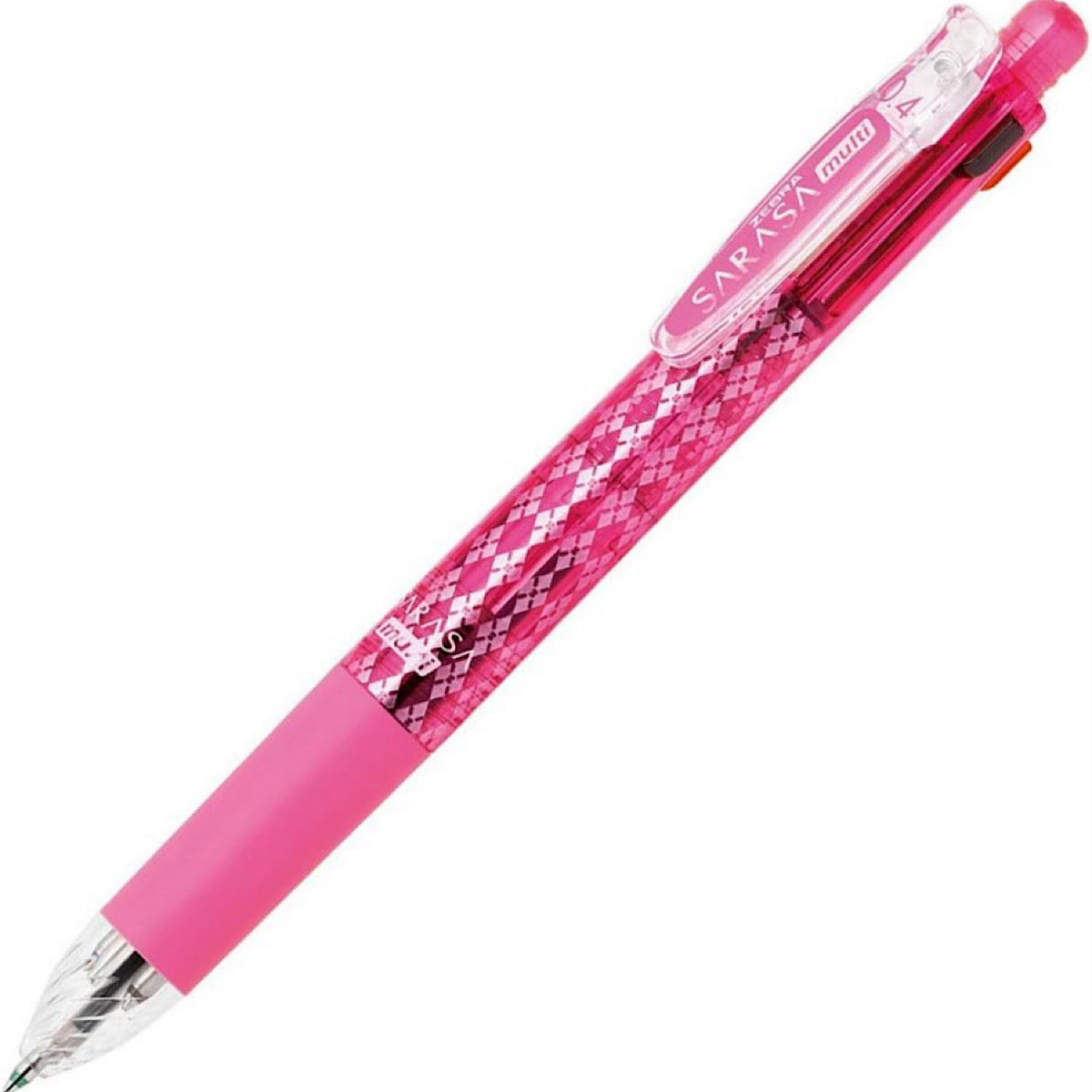 Zebra Sarasa 4 Color 0.4 mm Gel Multi Pen + 0.5 mm Pencil - Pink