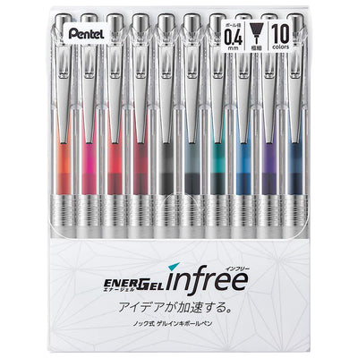 Pentel EnerGel Infree Gel Pen - 0.4 mm - Blue