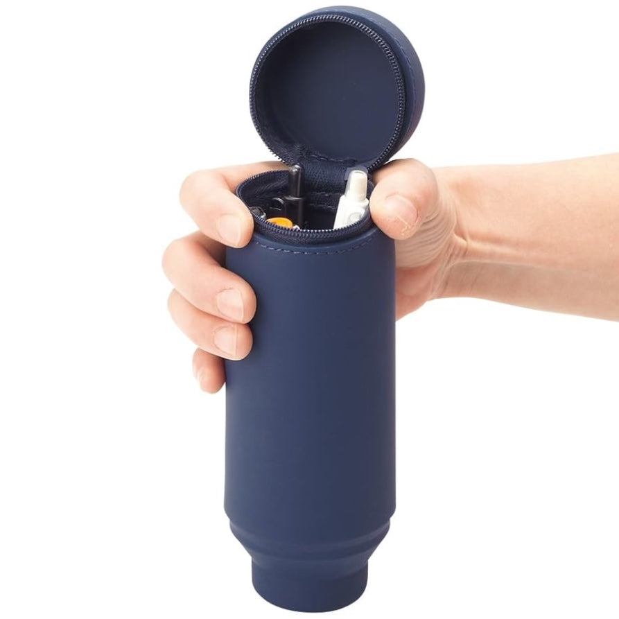 Lihit Lab Smart Fit Actact Stand Pencil Case - Navy