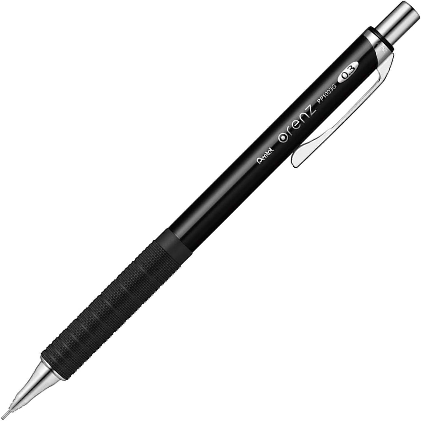 Pentel Orenz Mechanical Pencil - Metal Grip - 0.3 mm - Black