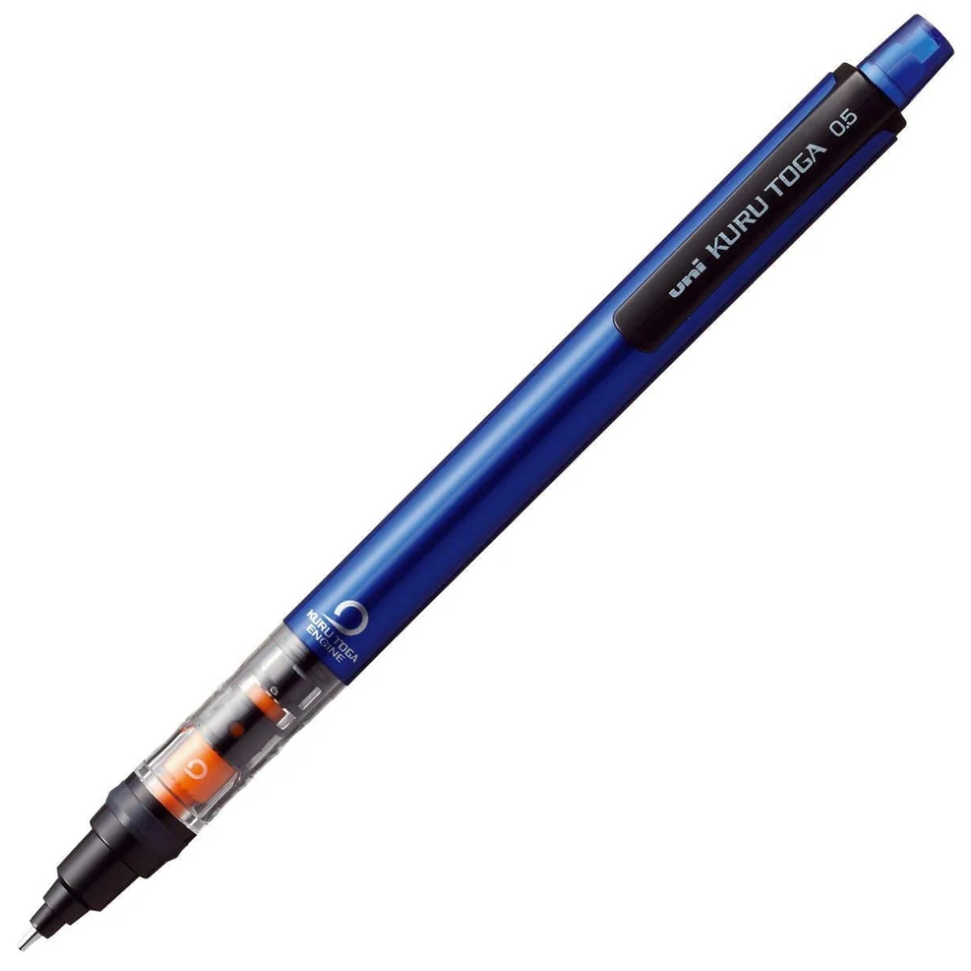 Uni Kuru Toga Mechanical Pencil - Pipe Slide - 0.5 mm - Blue