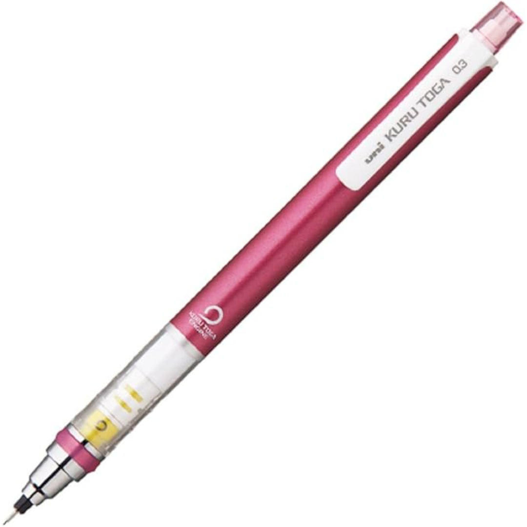 Uni Kuru Toga Mechanical Pencil - 0.3 mm - Pink Body