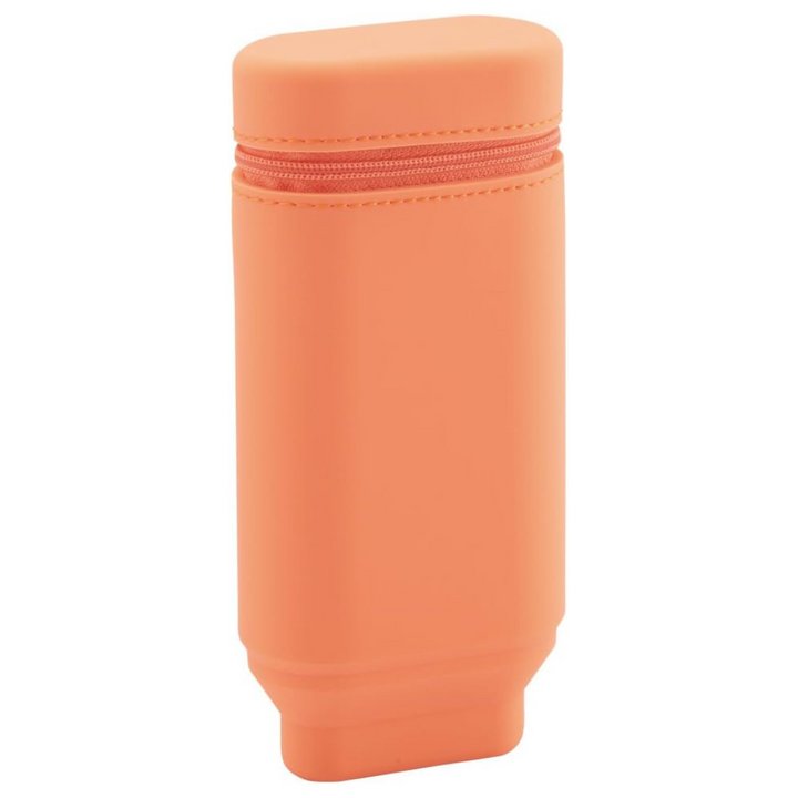 Lihit Lab Smart Fit Actact Stand Pencil Case - Oval Type - Orange