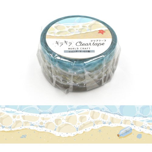 World Craft Glitter Clear Tape - Beach