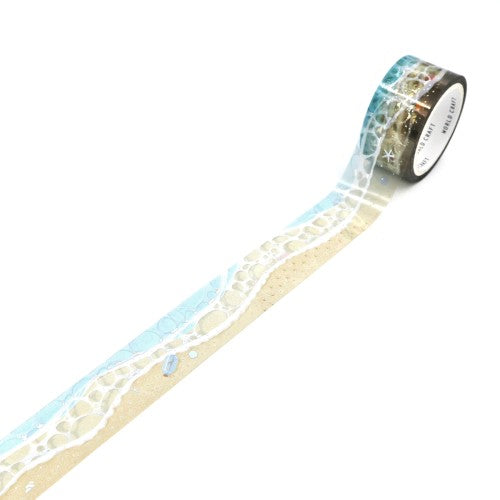 World Craft Glitter Clear Tape - Beach