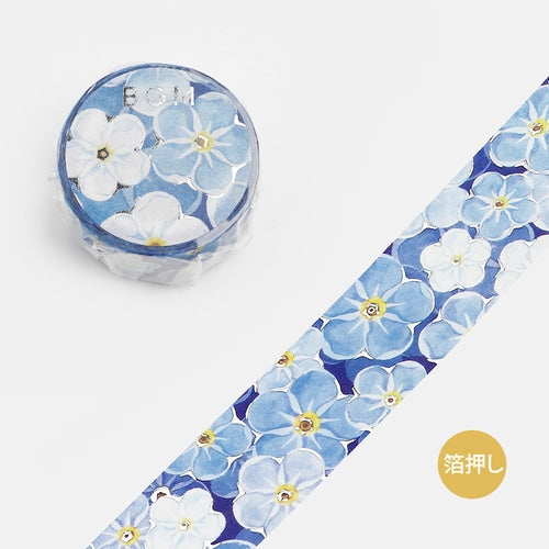 BGM Masking Tape - Sea of Blue Flowers