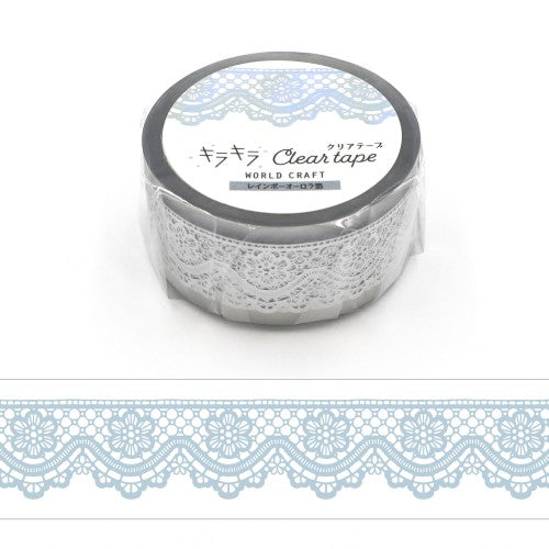 World Craft Glitter Clear Tape - Lace