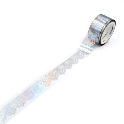 World Craft Glitter Clear Tape - Lace