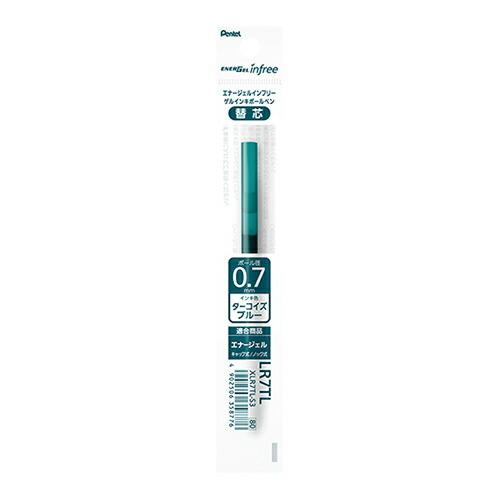 Pentel EnerGel Infree Pen Refill - 0.7 mm - Turquoise Blue
