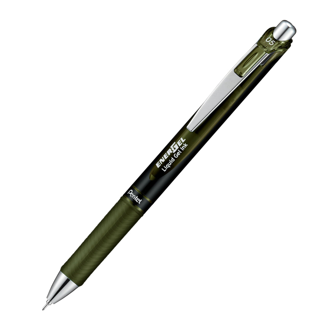 Pentel EnerGel RTX Gel Pen - Needle-Point - 0.5 mm - Olive Black
