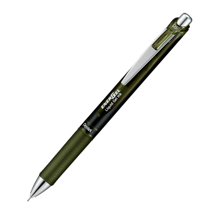 Pentel EnerGel RTX Gel Pen - Needle-Point - 0.5 mm - Olive Black