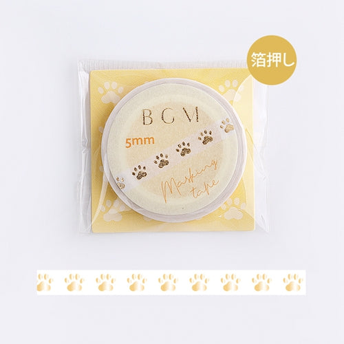 BGM Washi Tape - Gold Cat's Paw