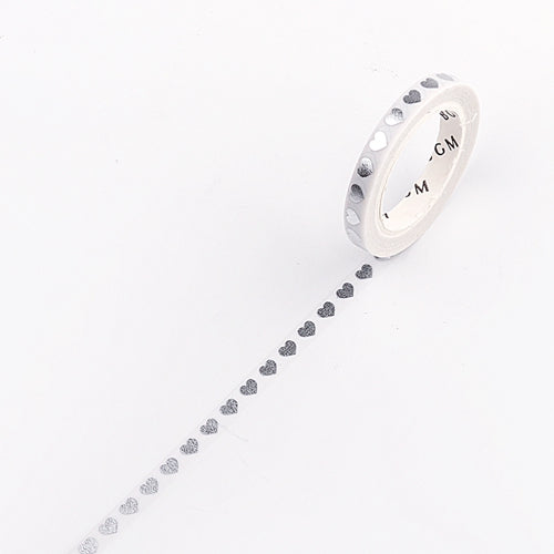 BGM Washi Tape - Silver Heart