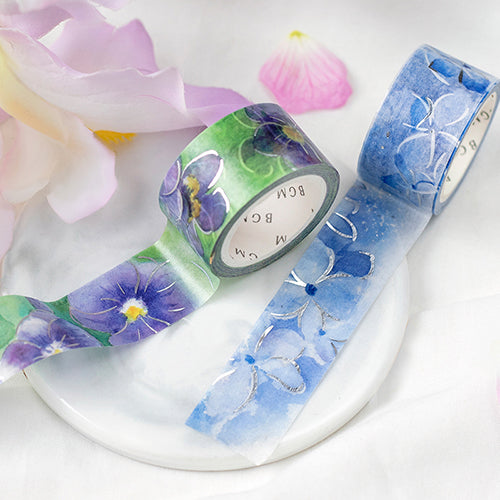 BGM Washi Tape - Watercolor Flowers - Hydrangea