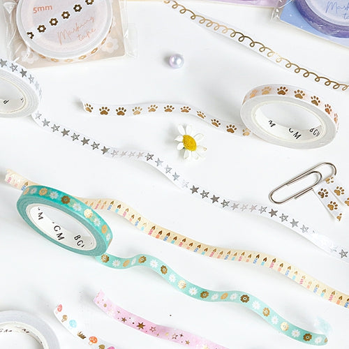 BGM Washi Tape - Silver Heart