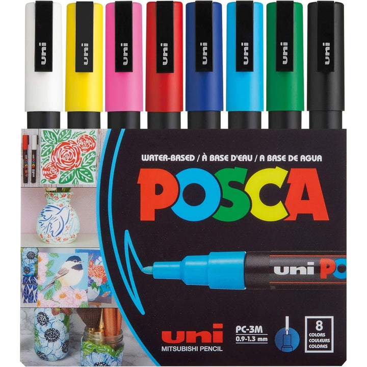 Uni Posca Paint Marker - Fine Point - 8 Color Set