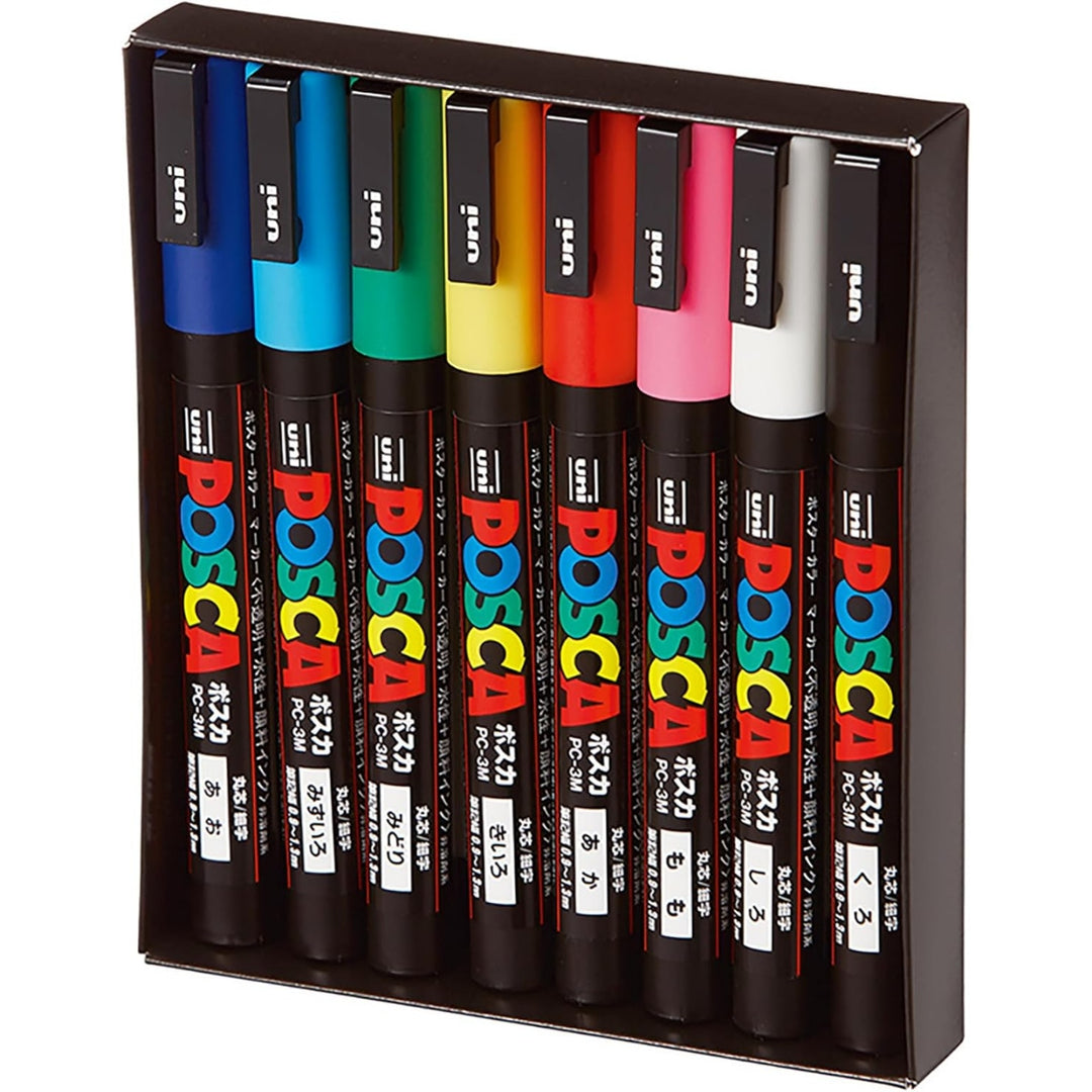 Uni Posca Paint Marker - Fine Point - 8 Color Set