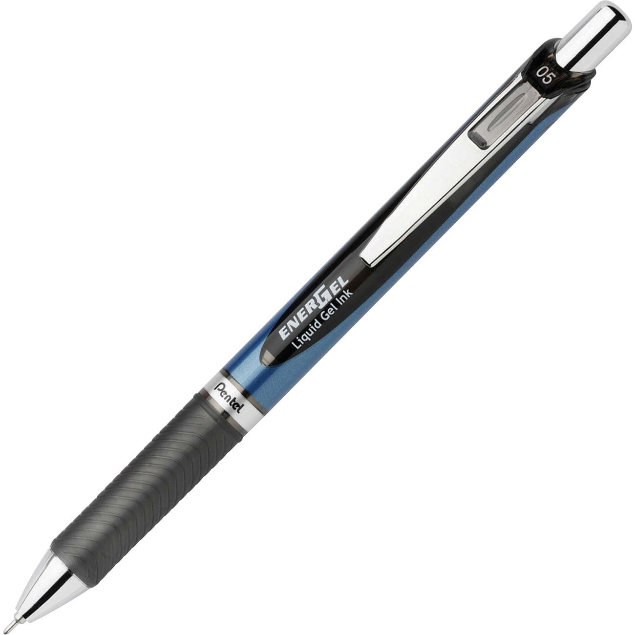 Pentel EnerGel RTX Gel Pen - Needle-Point - 0.5 mm - Black - Blue Axis