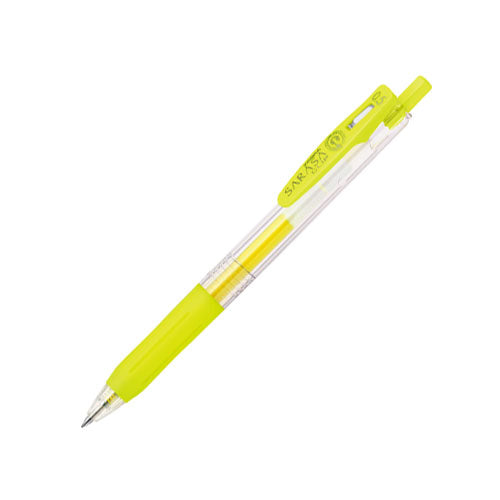 Zebra Sarasa Push Clip Gel Pen - 0.5 mm - Neon Yellow