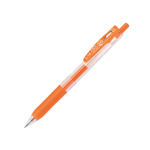 Zebra Sarasa Push Clip Gel Pen - 0.5 mm - Neon Orange