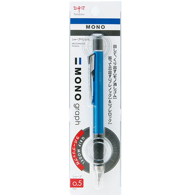 Tombow Mono Graph Grip Shaker Mechanical Pencil - 0.5 mm - Light Blue