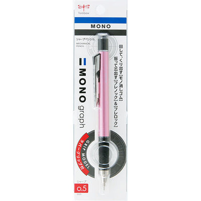 Tombow Mono Graph Grip Shaker Mechanical Pencil - 0.5 mm - Light Pink