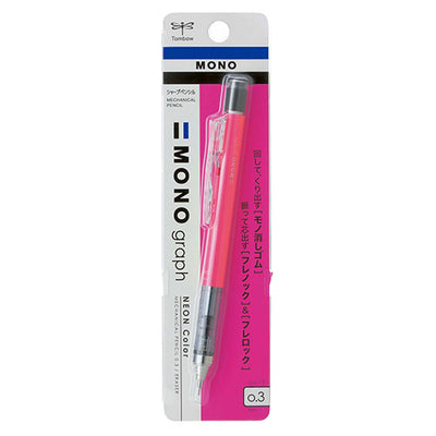 Tombow Mono Graph Shaker Mechanical Pencil - 0.3 mm - Neon Pink