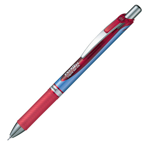 Pentel EnerGel RTX Gel Pen - Needle-Point - 0.5 mm - Red - Blue Axis