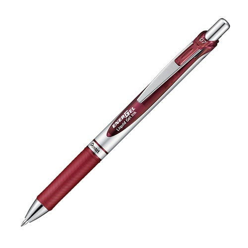 Pentel EnerGel RTX Gel Pen - Conical - 0.7 mm - Burgundy