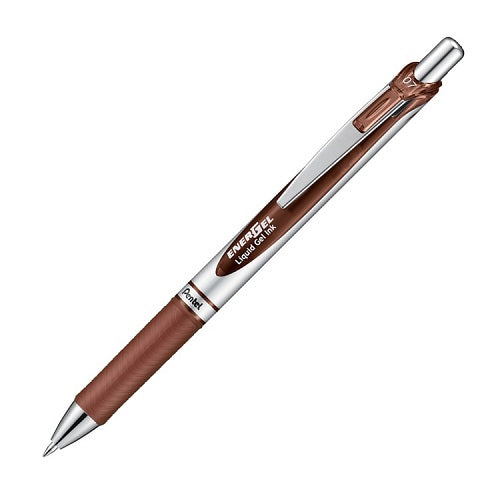 Pentel EnerGel RTX Gel Pen - Conical - 0.7 mm - Brown