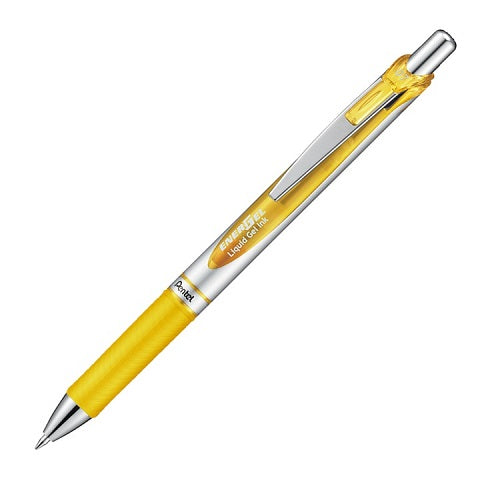 Pentel EnerGel RTX Gel Pen - Conical - 0.7 mm - Yellow