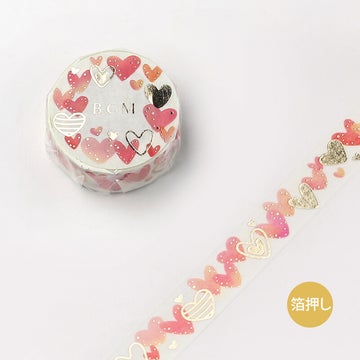 BGM Foil Washi Tape - Colorful Heart