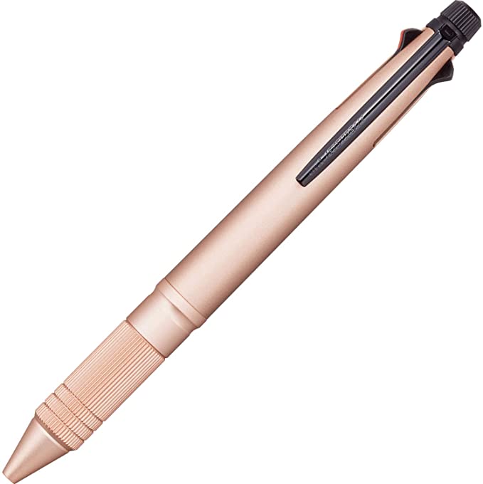 Uni Jetstream 4&1 4 Color 0.5 mm Ballpoint Multi Pen + 0.5 mm Pencil - Metal Edition - Pink Gold
