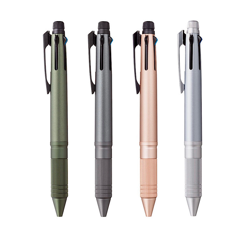 Uni Jetstream 4&amp;1 4 Color 0.5 mm Ballpoint Multi Pen + 0.5 mm Pencil - Metal Edition - Gunmetal