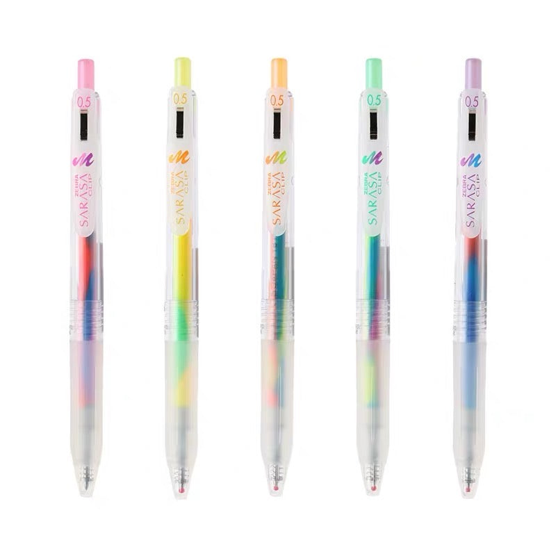 Zebra Sarasa Clip Marble Color Gel Pen - 0.5 mm - 5 Color Set