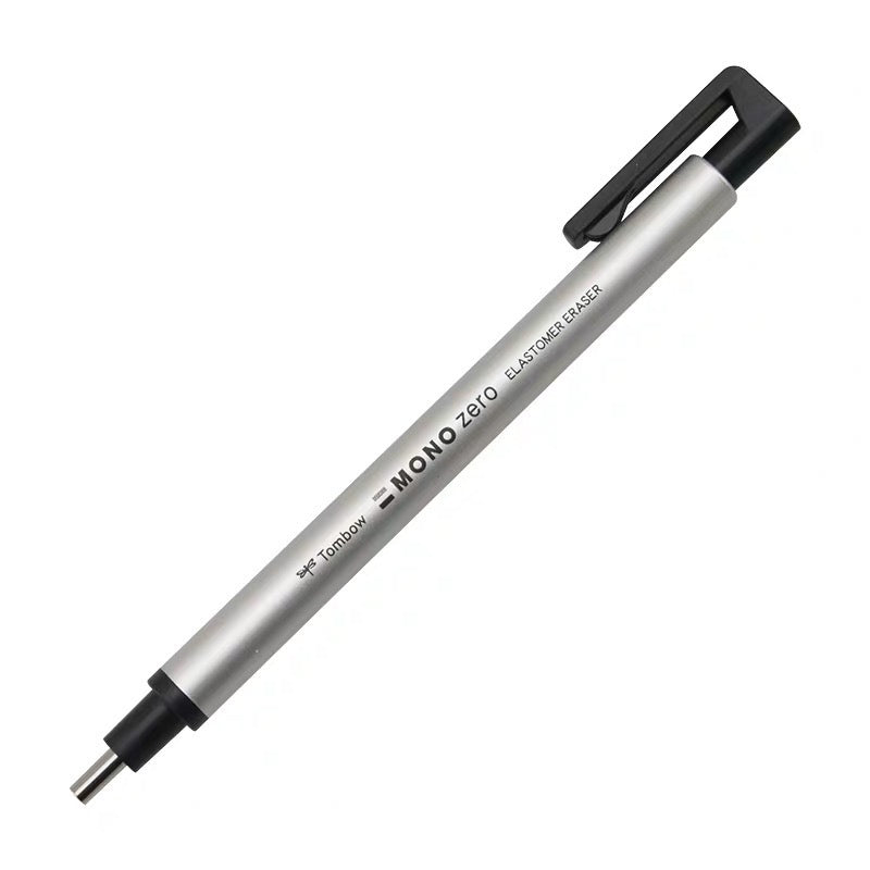 Tombow Mono Zero Eraser - 2.3 mm - Circle - Silver Body