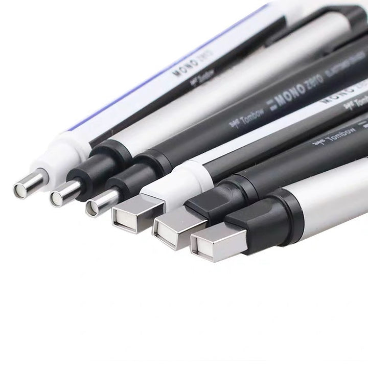 Tombow Mono Zero Eraser - 2.5 mm x 5 mm - Rectangle - Silver Body