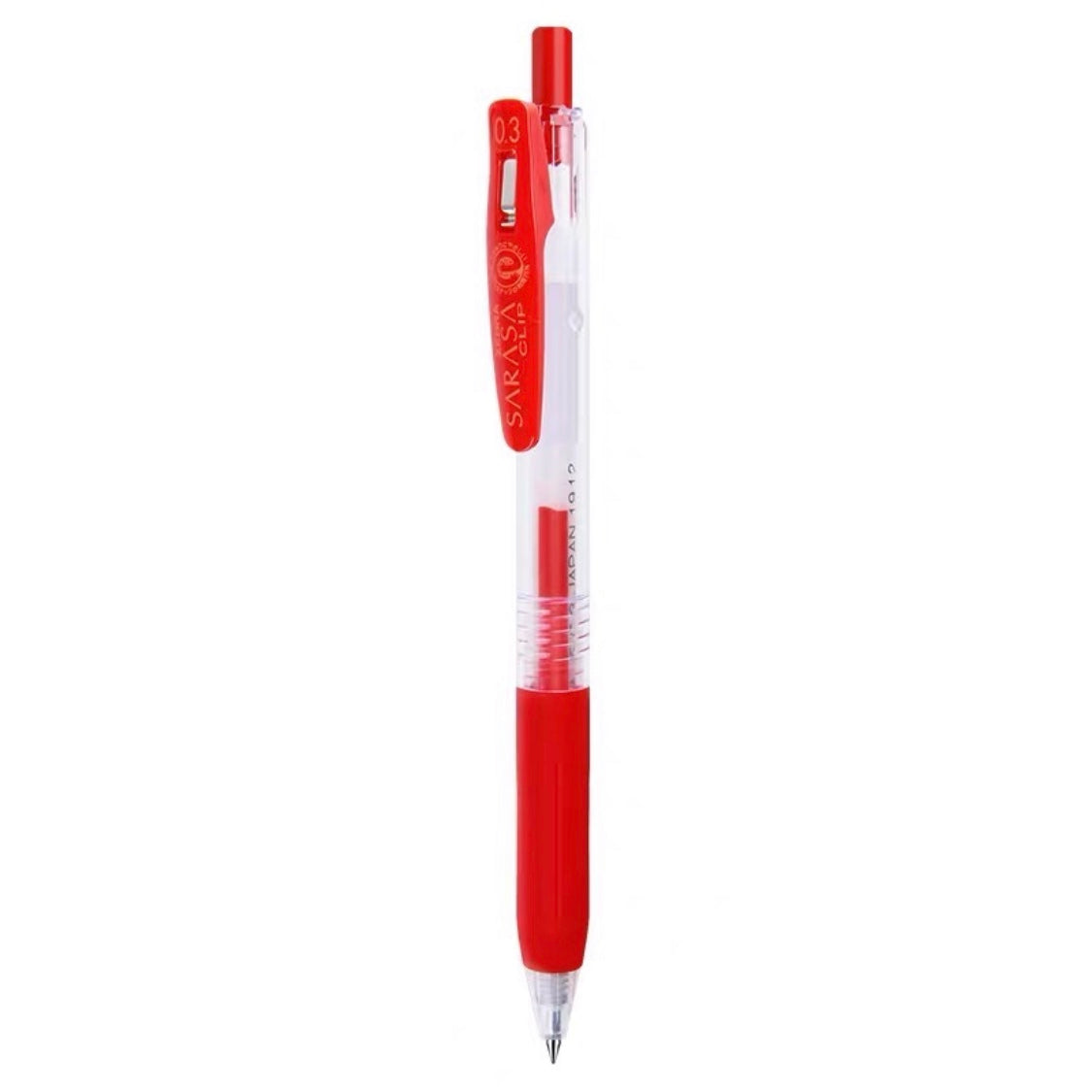 Zebra Sarasa Push Clip Gel Pen - 0.3 mm - Red