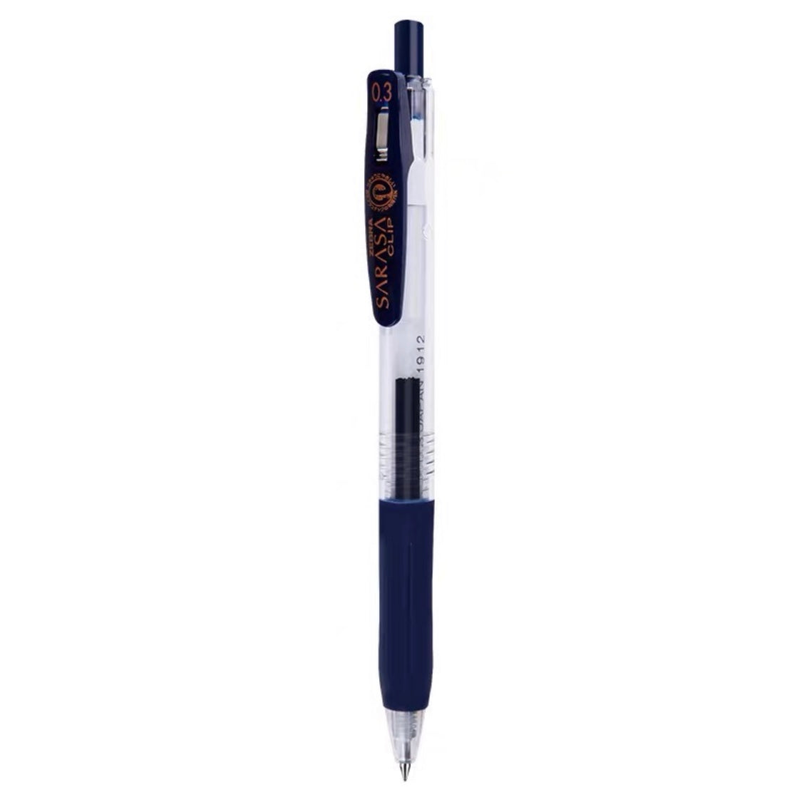 Zebra Sarasa Push Clip Gel Pen - 0.3 mm - Blue Black