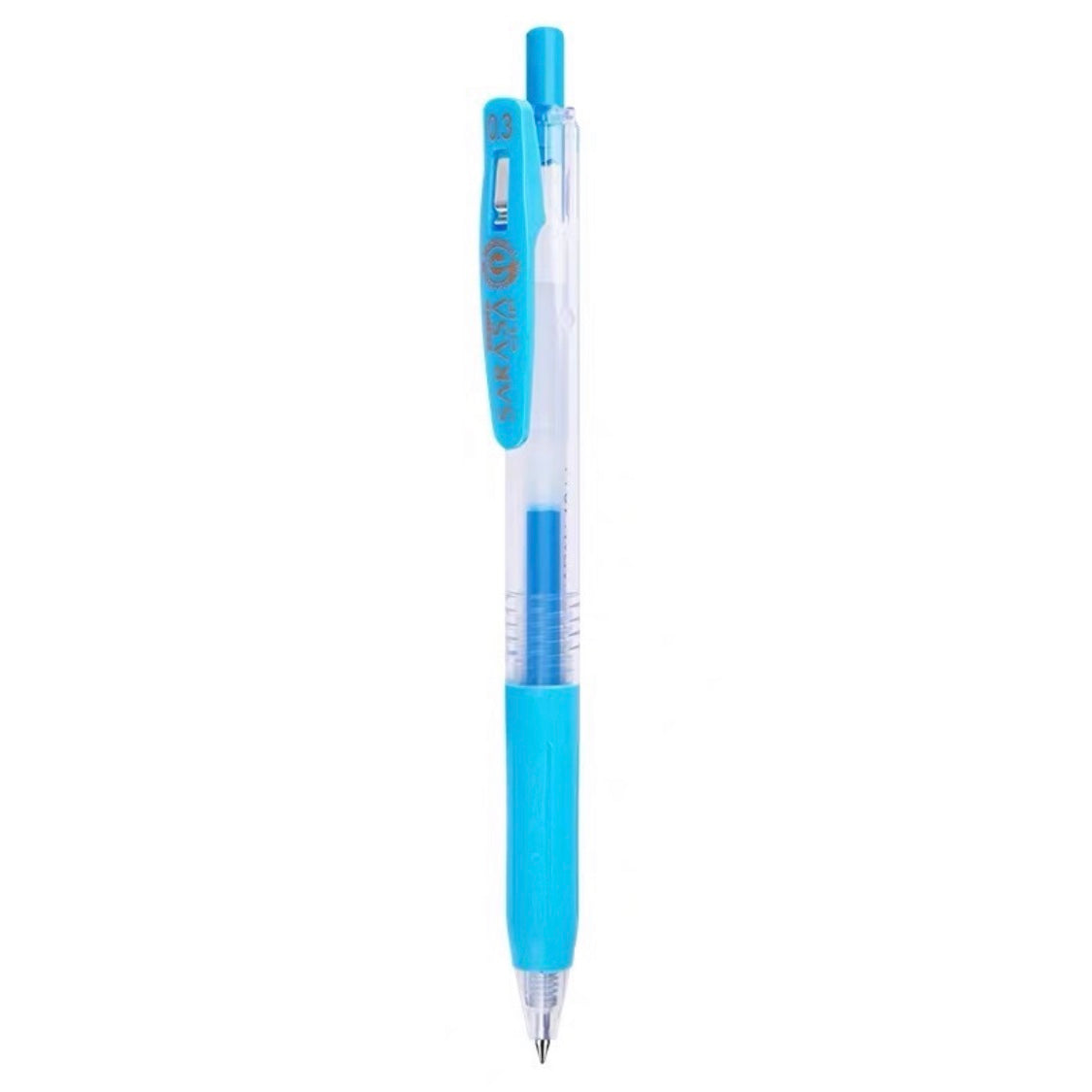 Zebra Sarasa Push Clip Gel Pen - 0.3 mm - Light Blue