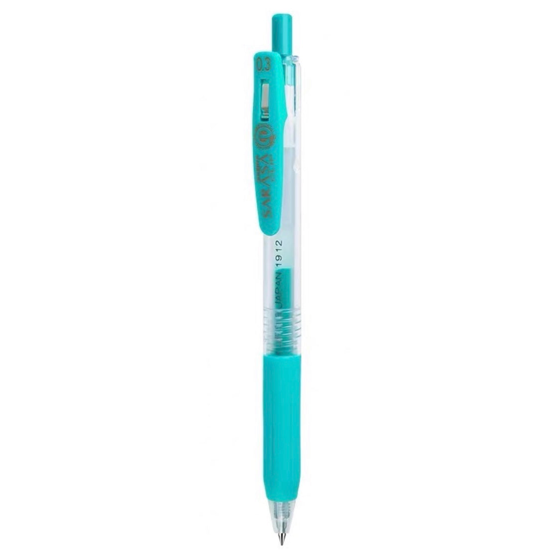 Zebra Sarasa Push Clip Gel Pen - 0.3 mm - Blue Green