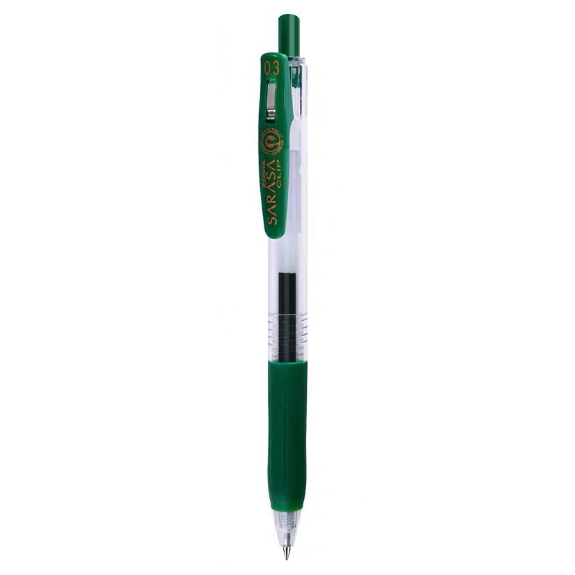 Zebra Sarasa Push Clip Gel Pen - 0.3 mm - Viridian