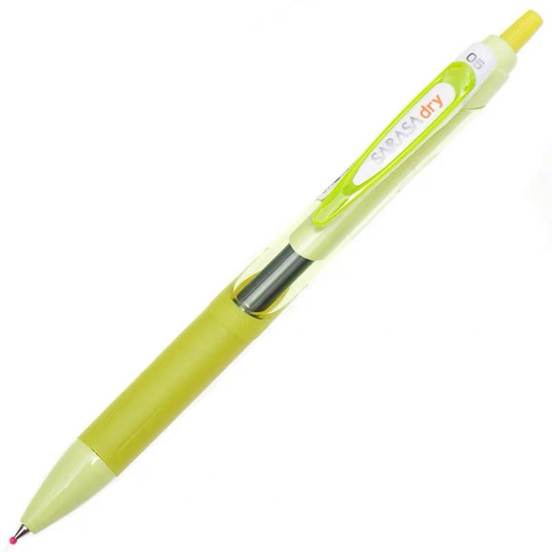 Zebra Sarasa Dry Gel Pen - 0.5 mm - Lime Green - Black Ink